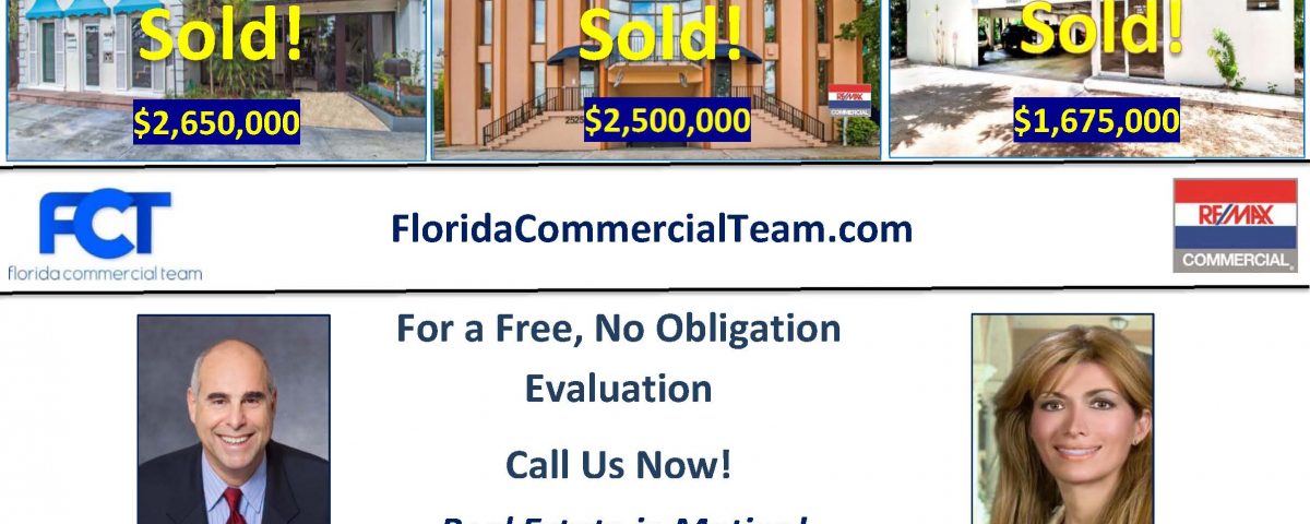 Sold commercial properties advertisement with contact info