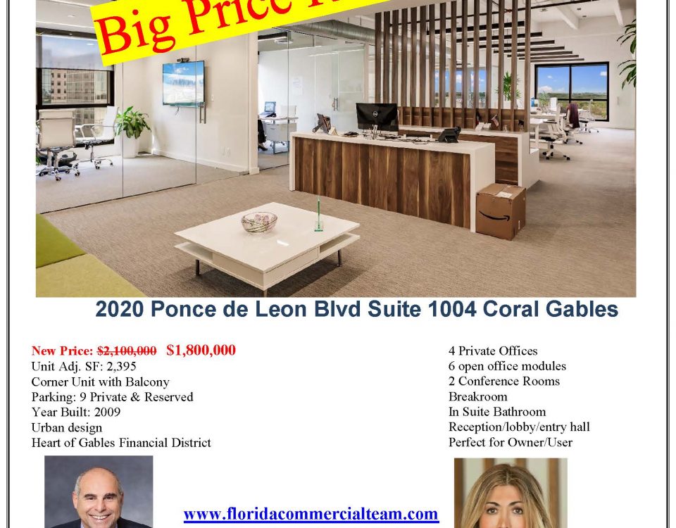 Modern Coral Gables office suite interior