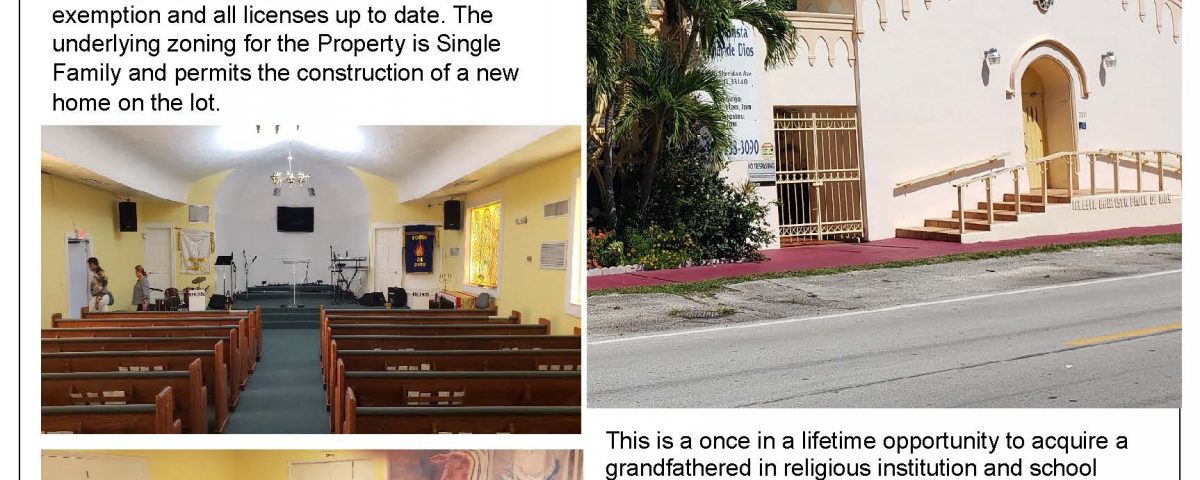 Miami Beach church and land for sale