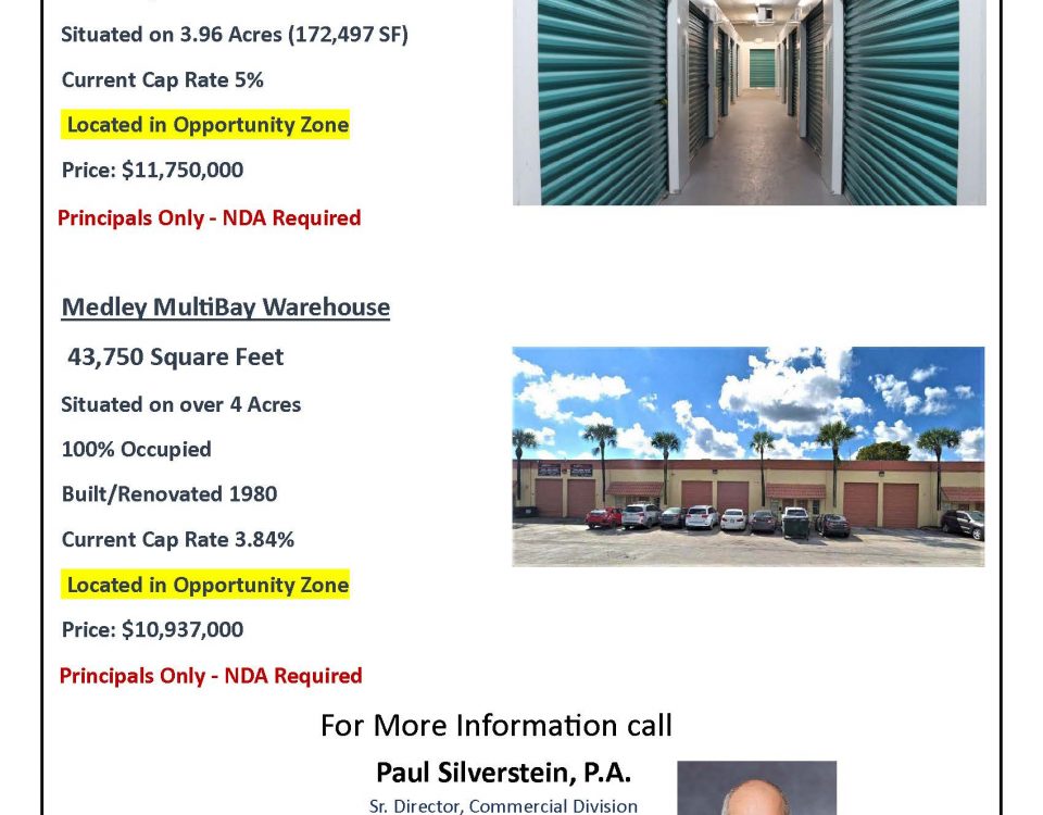 Off-market commercial property flyer, Miami-Dade County