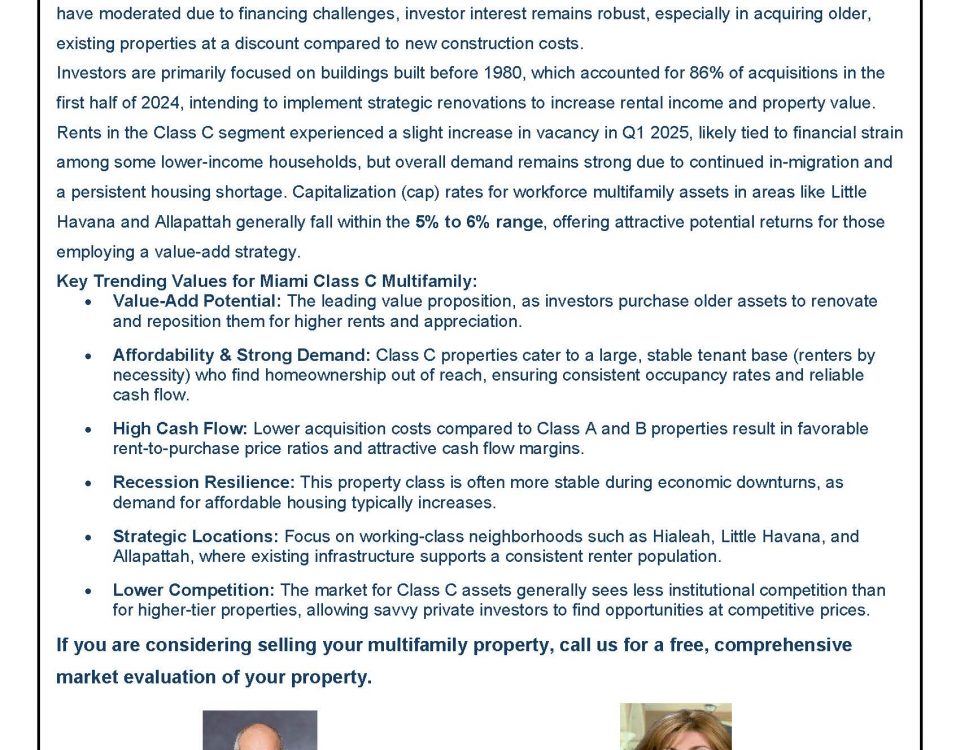 Multifamily values and trends report