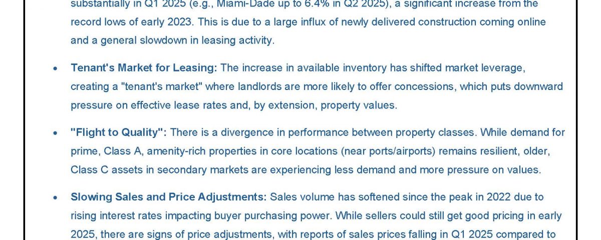 Class C industrial warehouse trends report Miami-Dade